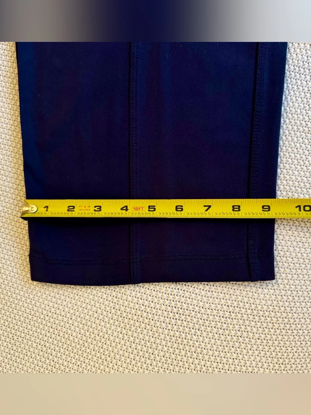CHICO’S ZENERGY Knit Navy Blue Pull-On Straight-Leg Knit Ankle Pants — #159 LHP